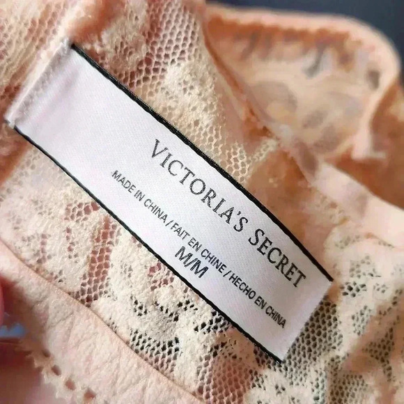 VICTORIA'S SECRET Peach Lace Racerback Bralette Bra sz M - Picture 10 of 13